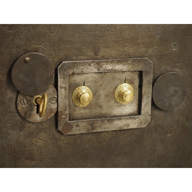 Metal Antique Bauche Incombustible Cast Iron Safe From Northeastern France, Circa 1870 For Sale - Image 7 of 14
