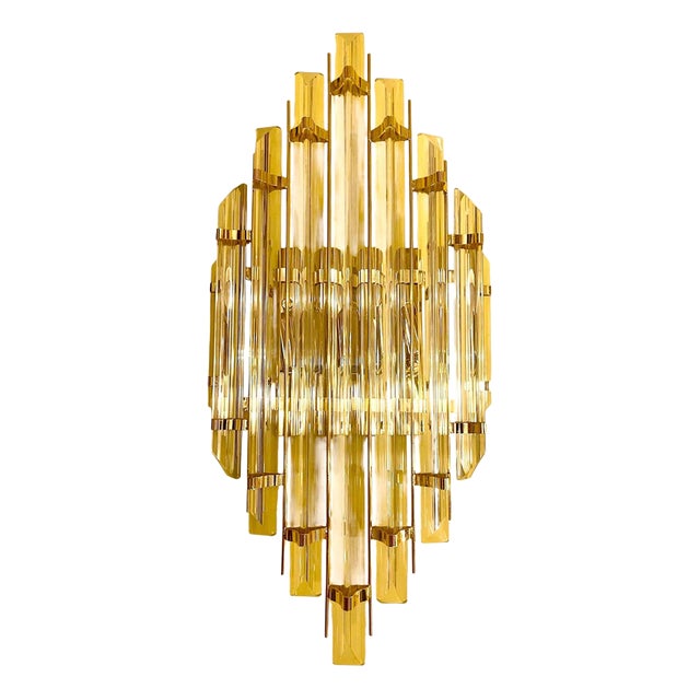 Murano Glass Wall Light from Venini, Italy, 1980s For Sale