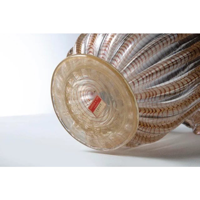 Striped Murano Vase by Ercole Barovier, 1940s For Sale - Image 4 of 6