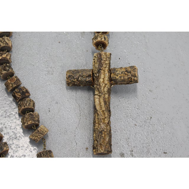 Large Wall Bead Rosary Cross, 1970s For Sale - Image 10 of 18
