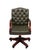 Animal Skin Chesterfield Green Tufted Leather Desk Chair from Wade, England, 1960s For Sale - Image 7 of 15