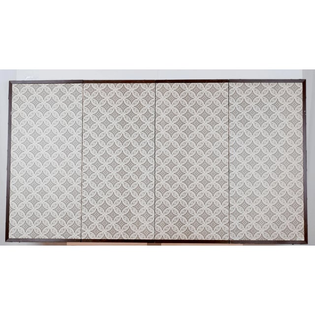 Wood 1950s Japanese Byobu "Birds Among the Bamboo" 4-Panel Folding Screen Very Good + For Sale - Image 7 of 7