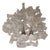 Vintage Three-Light Glass Chandelier, 1960 For Sale