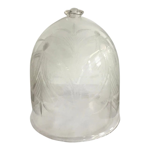 1980s Hand Blown Glass Cloche For Sale