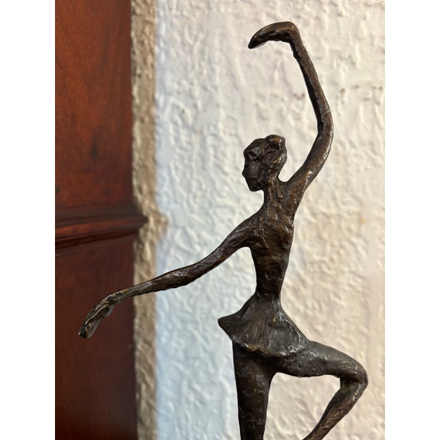 Late 20th Century Vintage Modern Brutalist Bronze Ballerina For Sale - Image 5 of 7