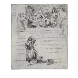 1910s Allen Lewis Place De La Poissonnerie Chartres France Etching