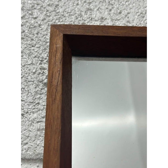 Mid-Century Modern Mid Century Modern Danish 1960's Teak Wall Mirror For Sale - Image 3 of 3