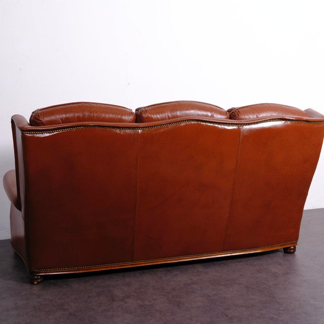 Italian Three-Seater Leather Sofa, 1970s For Sale - Image 10 of 18
