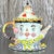 Late 20th Century Vintage Face Painted Colorful Tea Pot For Sale - Image 5 of 9