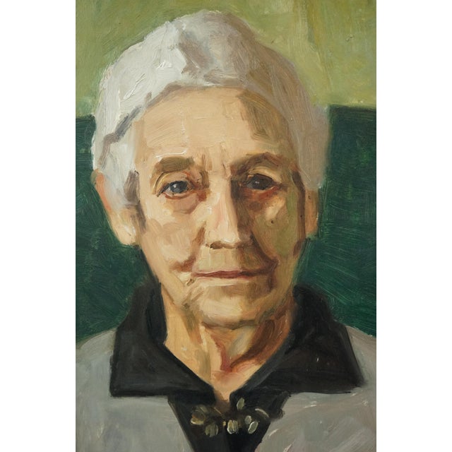 Bruno Krauskopf, Post-Impressionist Portrait of an Elderly Woman, 20th Century, Oil on Masonite, Framed For Sale - Image 6 of 18