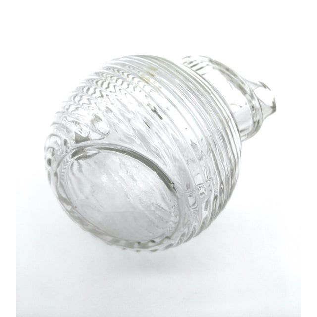 Transparent Vintage Clear Depression Glass Pitcher or Vase For Sale - Image 8 of 10