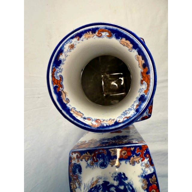 Staffordshire Antique English Ridgeway Setsu Porcelain Vases - Pair For Sale - Image 4 of 6