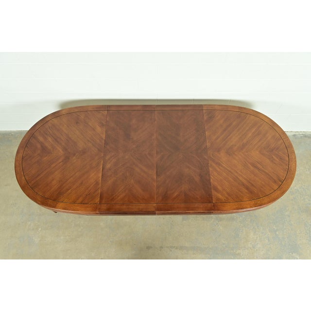 Thomasville Mid-Century Hollywood Regency Chinoiserie Walnut Extension Dining Table, Circa 1970s For Sale In South Bend - Image 6 of 12