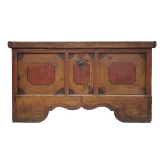 Painted Alpine Chest, 1793 For Sale