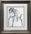 1960s Marino Marini Ltd Edition Lithographs "Construction of Horse" W/Frame Included For Sale - Image 5 of 5