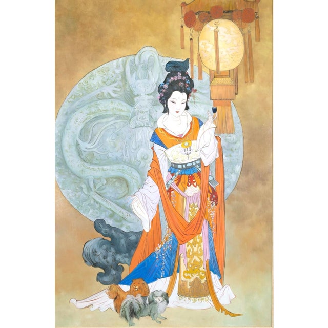 Contemporary Hua Sanchuan a Night Banquet Contemporary Figurative Asian Acrylic Painting on C For Sale - Image 3 of 9