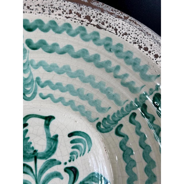 Large Spanish Fajalauza Ceramic Bowl from Lebrillo For Sale - Image 4 of 9