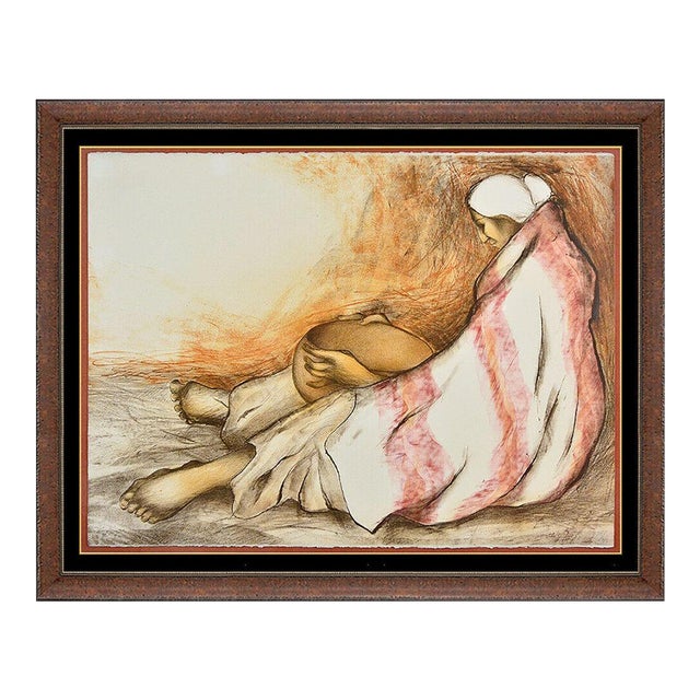 Late 20th Century Women with Bowl, R.C. Gorman For Sale
