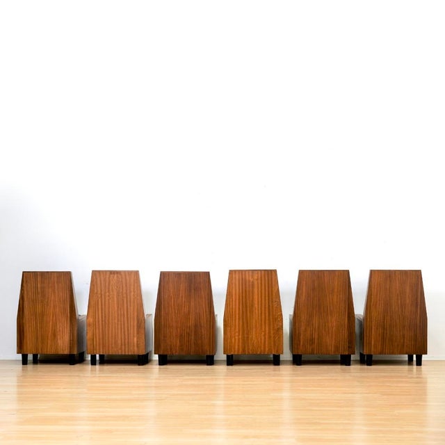 Brown Set of Six 1960s Post Modern Dining Chairs For Sale - Image 8 of 15