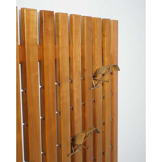 Wood Wall-Mounted Coat Rack by Gianfranco Frattini, 1950s For Sale - Image 7 of 14