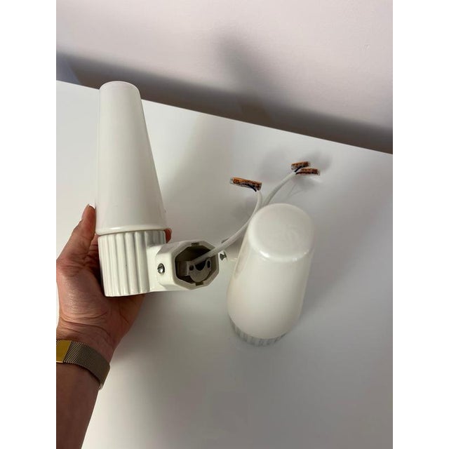 Vintage Model 6020 Wall Lamps in White by Sigvard Bernadotte for Ifö, Set of 2 For Sale - Image 6 of 11