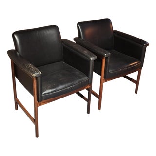 Mid 20th Century Pair of Rosewood Arm Chairs by Torbjorn Afdal For Sale