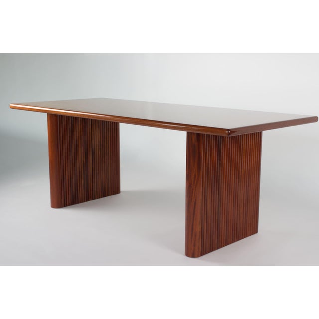 This handcrafted table is an exceptional piece crafted from fine mahogany and maple. The table top impresses with its...