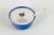Saxbo Art Deco jam jar, Hans Hansen Sterling Silver lid, 1934. Elegant jam jar in classic Saxbo stoneware with a deep blue...