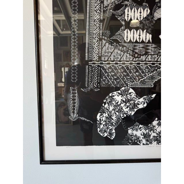 1984 Vintage Nefertiti Goodman “Magical Dreamweaver” Signed & Numbered Print – 24/100 – Framed For Sale - Image 4 of 12