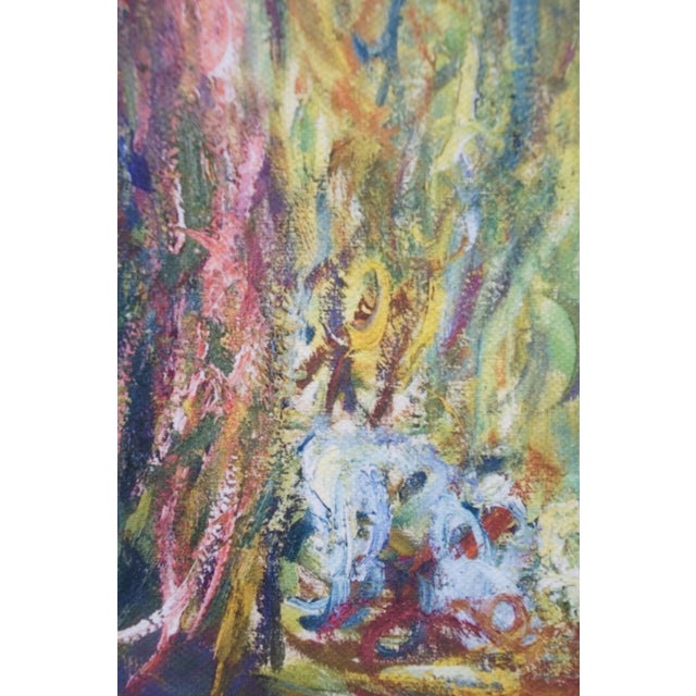 Vintage Weeping Willow Tree Framed Print After Claude Monet 25" For Sale - Image 10 of 12