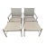 Giati Designs Aprio Collection Outdoor Chairs + Ottomans, Set of Four For Sale