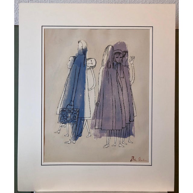 Printmaking Materials Ben Shahn, Ben Shahn Original Hand Signed Litho WPA Artist Rilke Poem Lithograph Portfolio, 1968 For Sale - Image 7 of 7