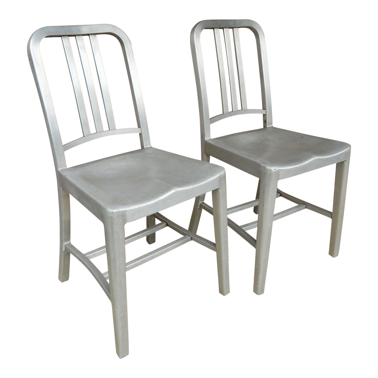 Emeco 1006 Aluminum Navy Chairs a Pair Chairish