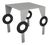 Festa Mobile Zelda Side Table in Powder-Coated Aluminum by Altreforme For Sale