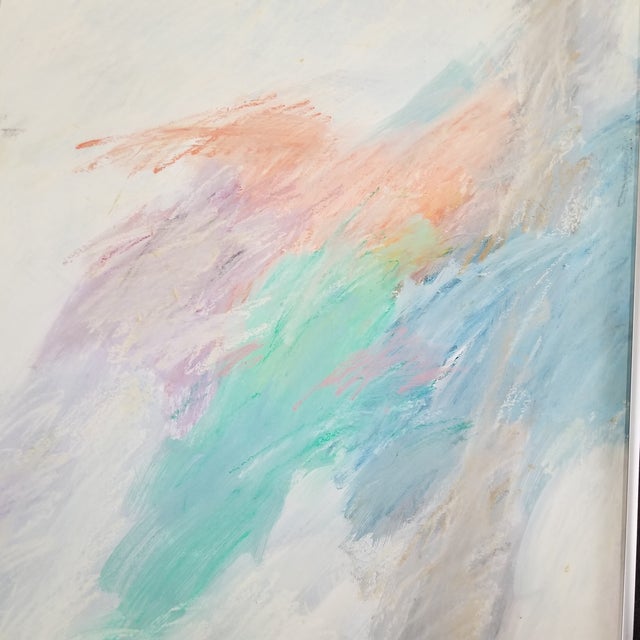 Vintage Marilyn Bergstrom Signed Pastel Abstract Diptych – Set of 2 For Sale - Image 4 of 15