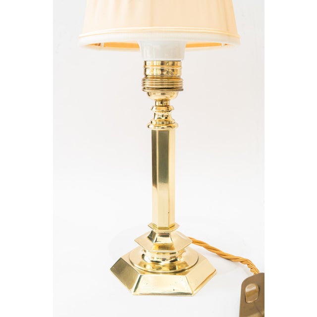 Small Art Deco Table Lamps with Fabric Shades, Vienna, Austria, 1920s, Set of 2 For Sale - Image 9 of 17