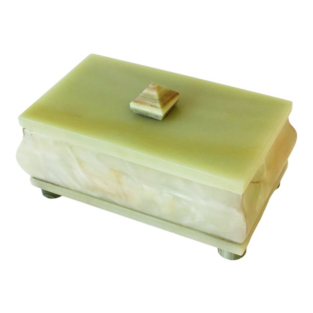 Green Onyx Marble Decorative or Jewelry Box Chairish