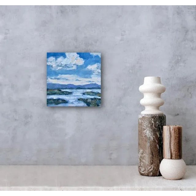 2020s Expressionist Cloudscape in Oil, Rush Ranch Wetlands For Sale - Image 5 of 8