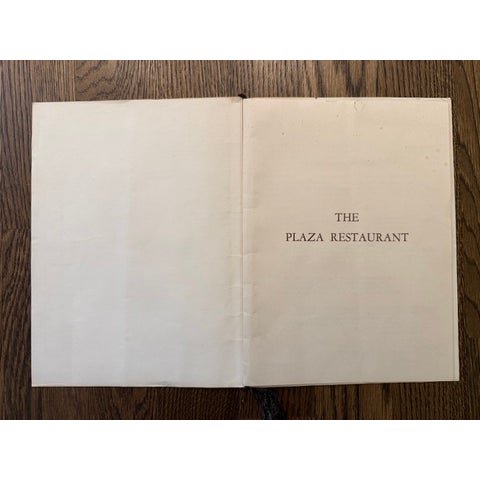 Vintage Plaza Hotel Nyc Luncheon Menu, 1952 For Sale - Image 4 of 13