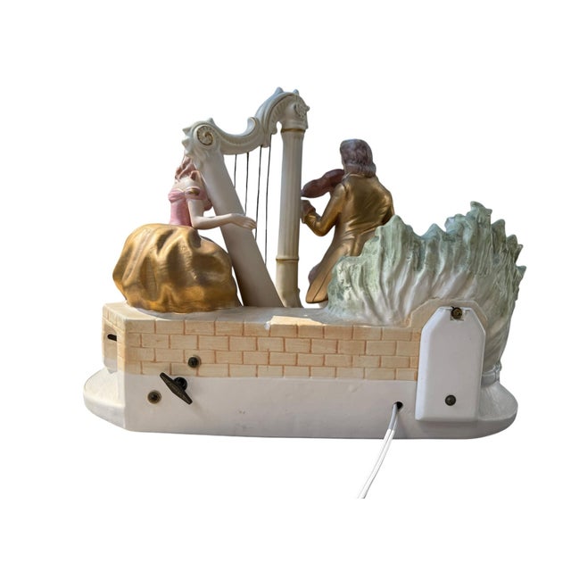 Vintage Lenwile Ardalt Artware Japan Musical Figurine Lamp & Music Box #7857 For Sale In Portland, ME - Image 6 of 10
