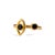Spiritual Eye Black Onyx Stone & Gold Dainty Stackable Ring, Size 4 For Sale In Miami - Image 6 of 6