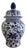 Late 20th Century Chinoiserie Large Blue and White Porcelain Ginger Jar For Sale