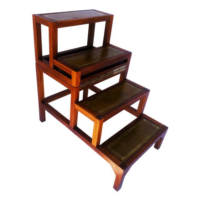 English Victorian Metamorphic Library Stairs, Mid-19th Early 20th Century For Sale