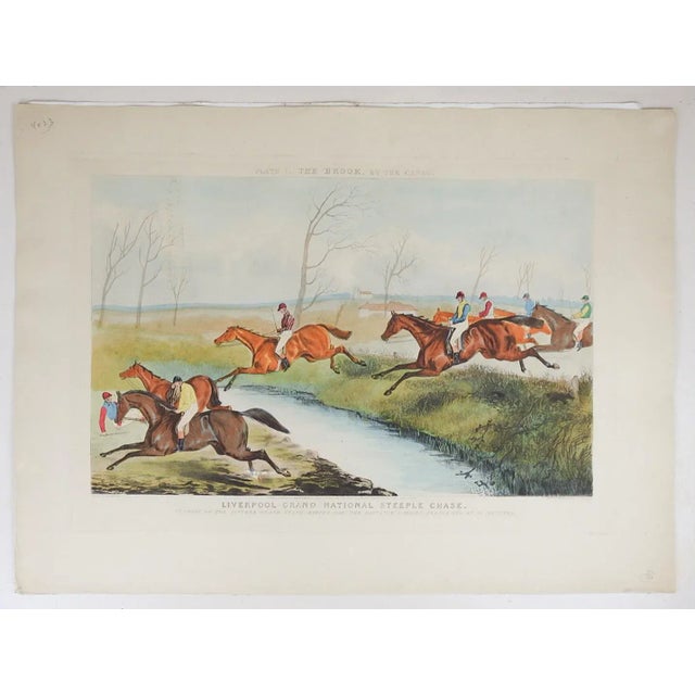 Antique 1850s Liverpool Grand National Steeplechase Horse Race Aquatint For Sale In Seattle - Image 6 of 8