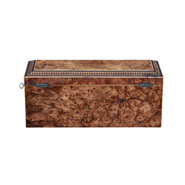 19th Century Victoria Burr Walnut Desk For Sale - Image 4 of 12