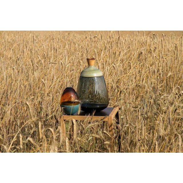 Jade and Onyx Terra Stacking Vase by Pia Wüstenberg For Sale - Image 10 of 12