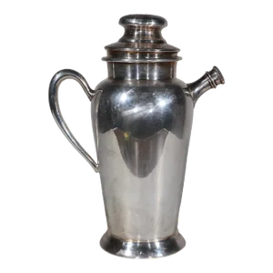 Art Deco Silver Plate Cocktail Shaker by Academy Silver on Copper