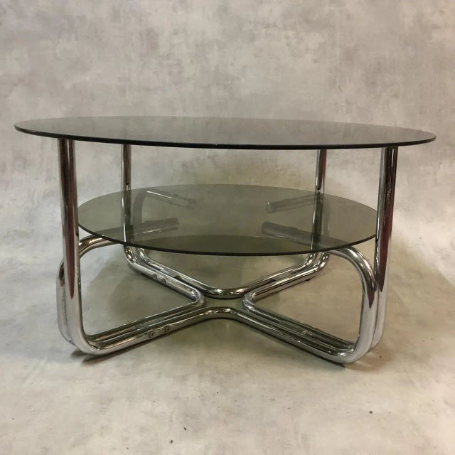 Industrial 2-Tier Coffee Table, 1970s For Sale - Image 3 of 9