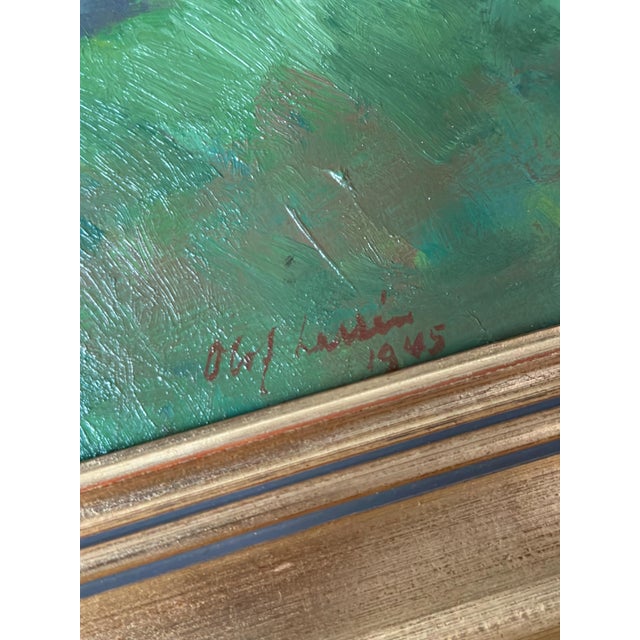 Olof Larsson, Lush Landscape, 1960s, Oil on Panel, Framed, Framed For Sale - Image 8 of 18