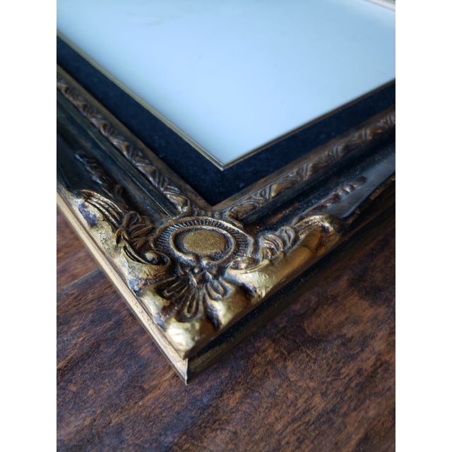 Vintage Mid-Century Baroque Style Solid Wood Frame With Black Velvet Liner – Fits 11x14 Art For Sale - Image 9 of 9